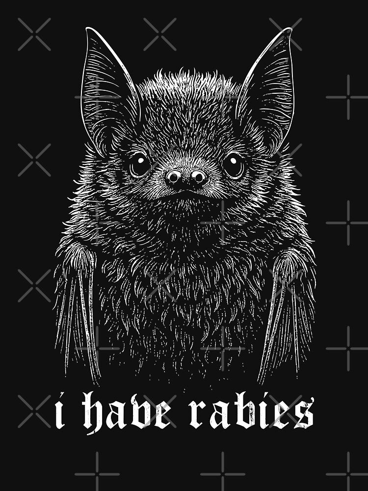 I Have Rabies Bat Vintage, Weird Dark Humor by Torionrad