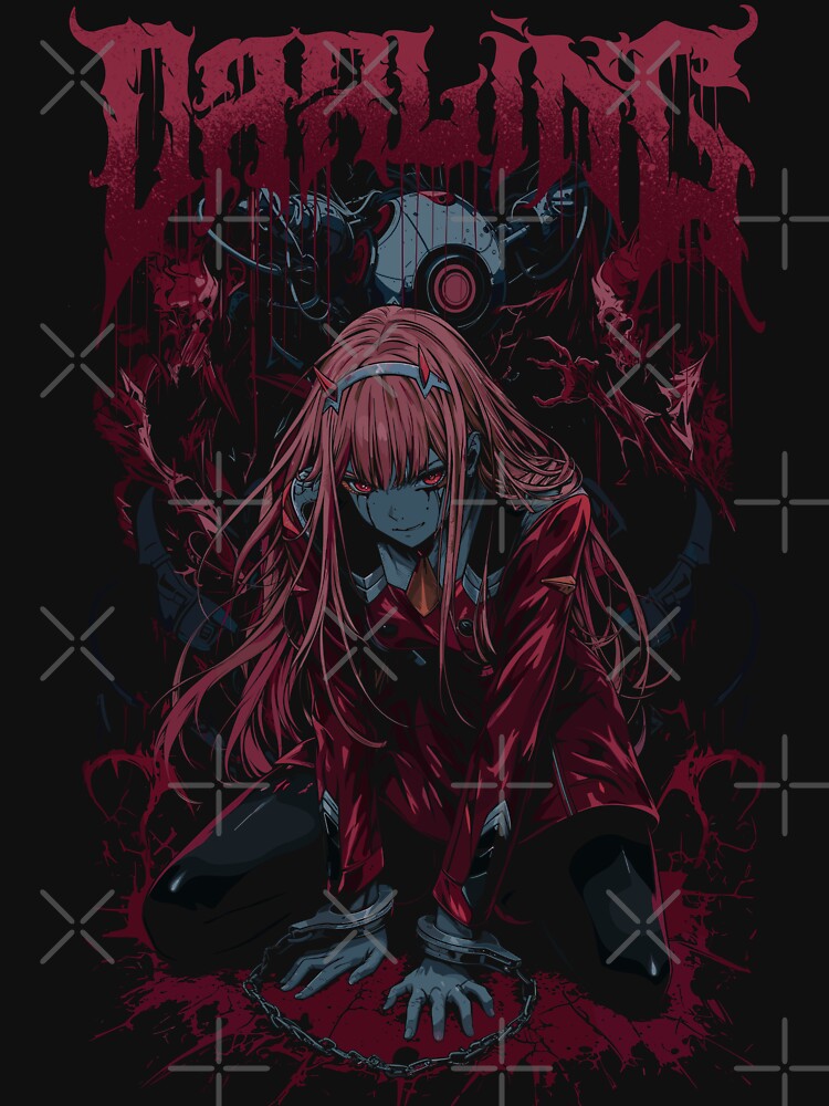 Zero Two Dark Heavy Metal Art by Tokyo Retro
