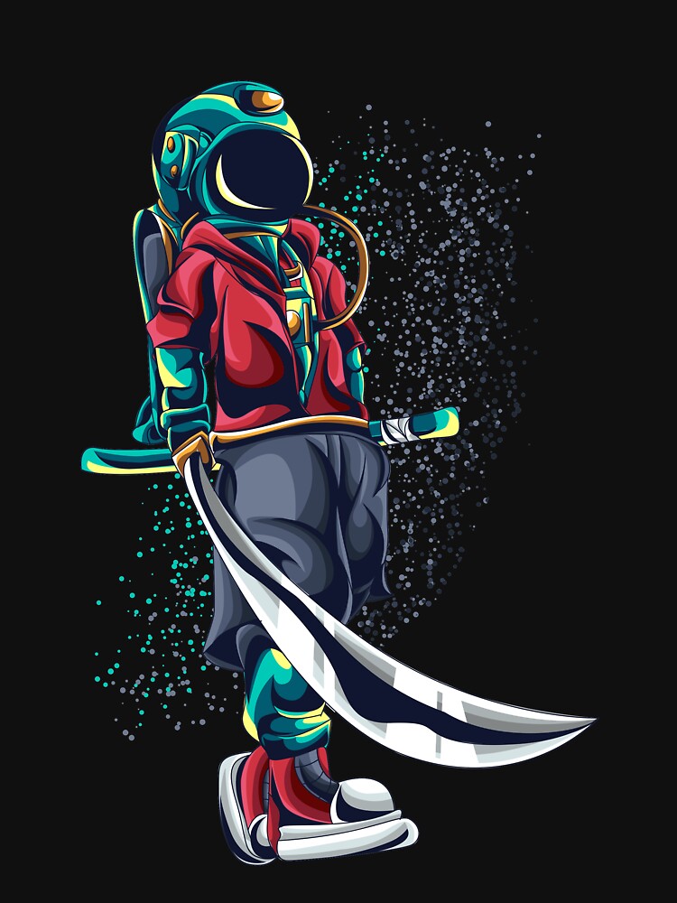 astronaut space ninja samurai sword by buzwin