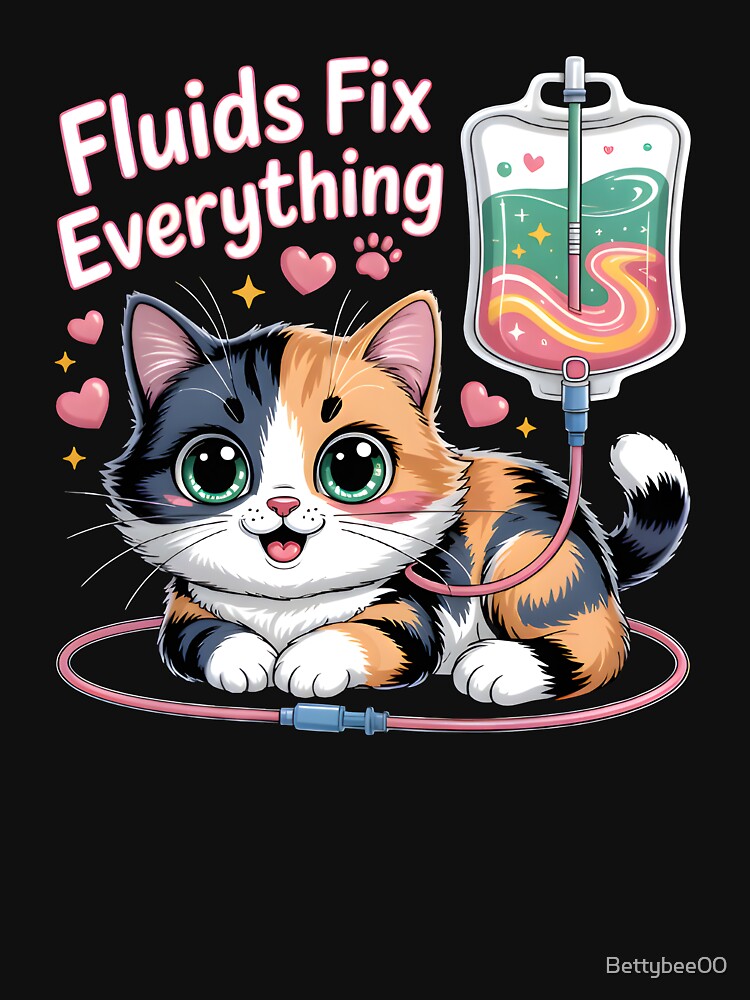 Fluids Fix Everything – Cute Cat IV Design by Bettybee00
