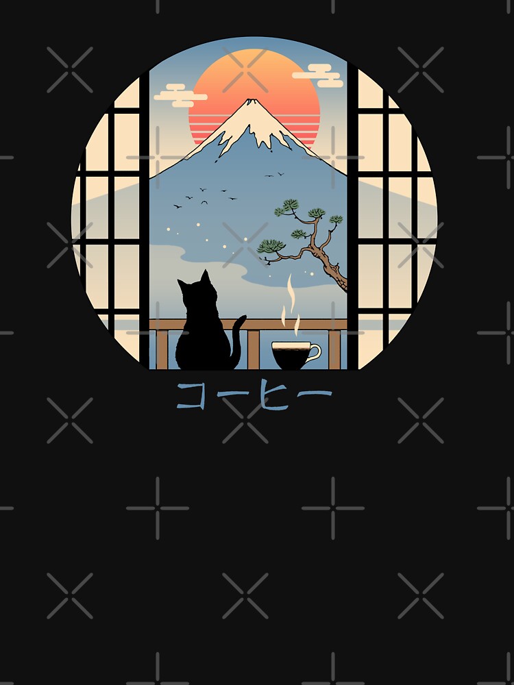 Coffee Cat in Mt. Fuji by vincenttrinidad