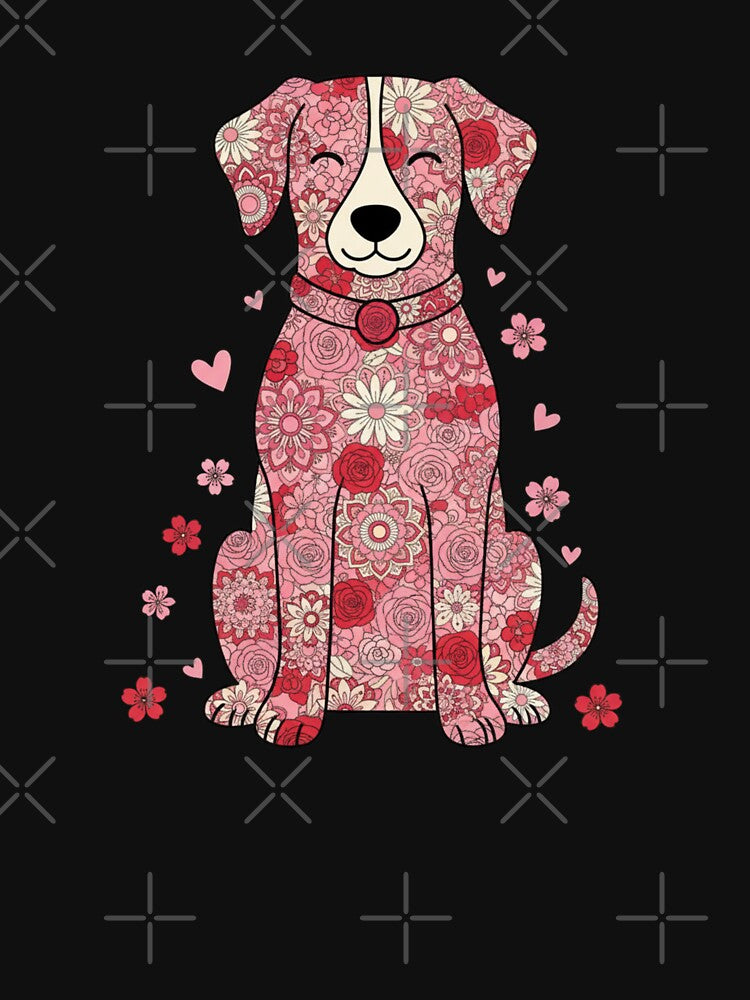 Cute Floral Dog Lover Pet Owner by CORJIDOG-ART