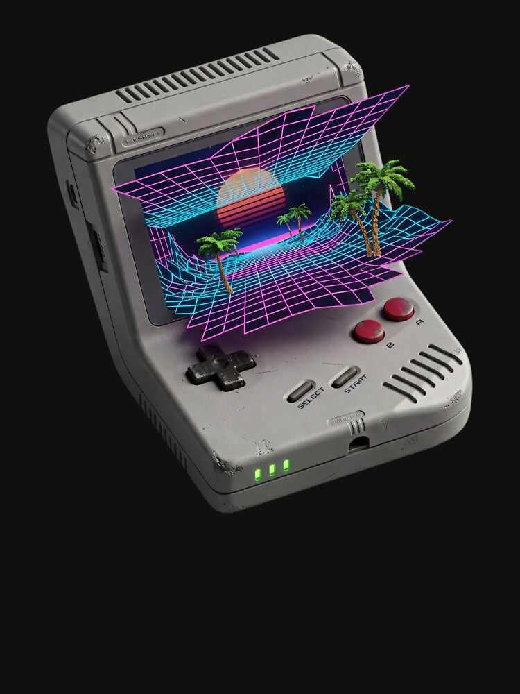 Retro Arcade Synthwave Game Boy 3D Pop Out by Utopian-Magic