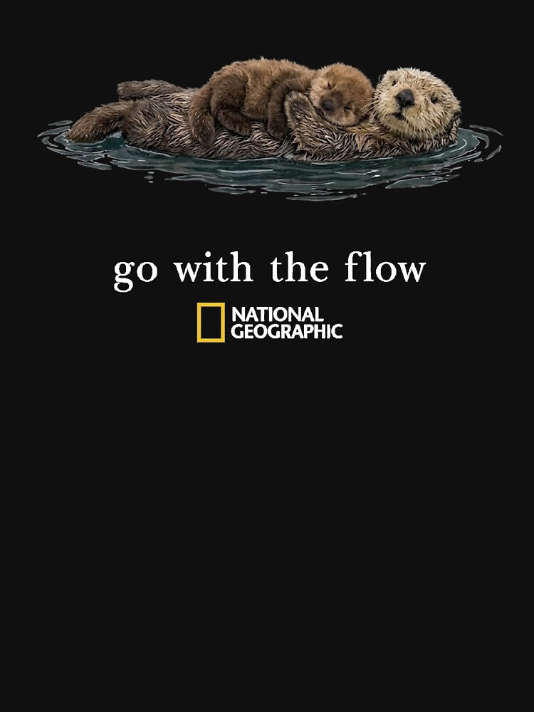 National Geographic Otter Family Go With The Flow Cute Ocean Nature by Cheliasbix