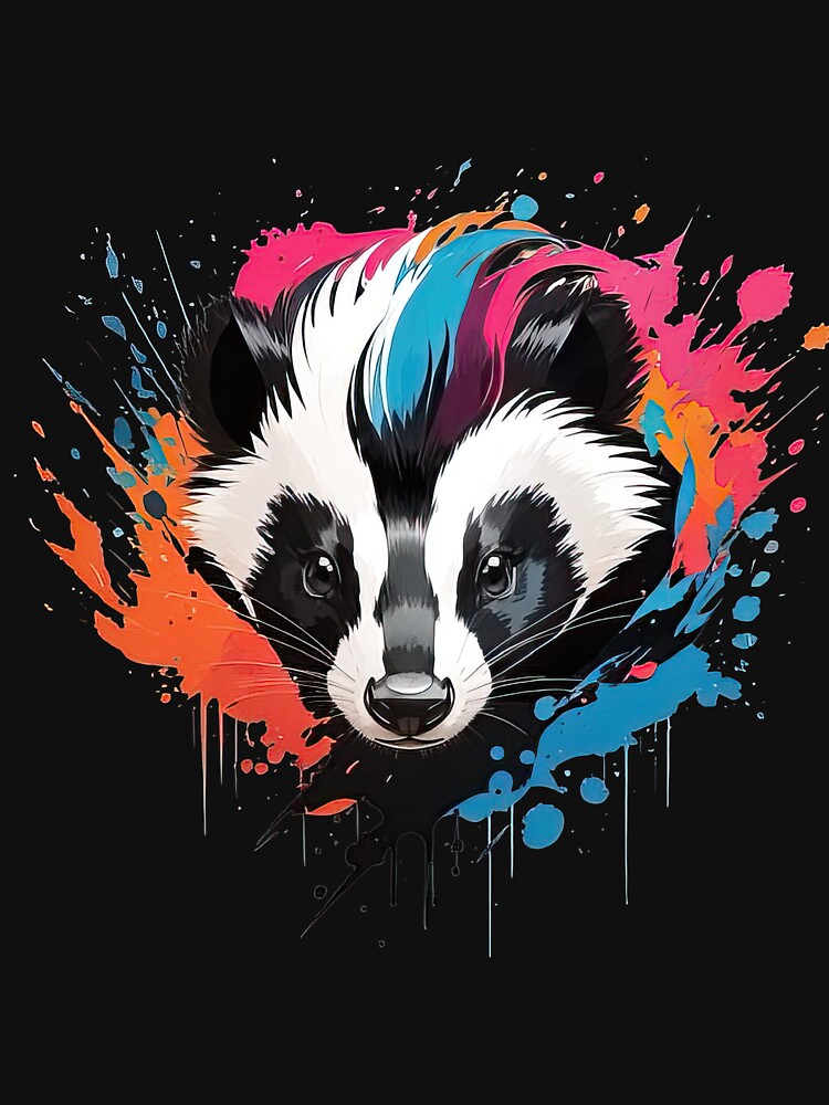 Cute Colorful Skunk in Graffiti Style by MindSmith