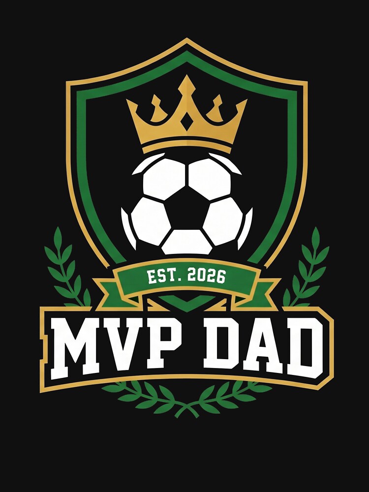 MVP Dad Soccer Crest Crown Father's Day by TeNovaStudio