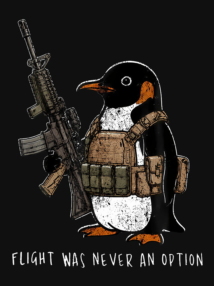 Flight Was Never An Option Tactical Penguin Funny Bird Meme by Mdcazeem
