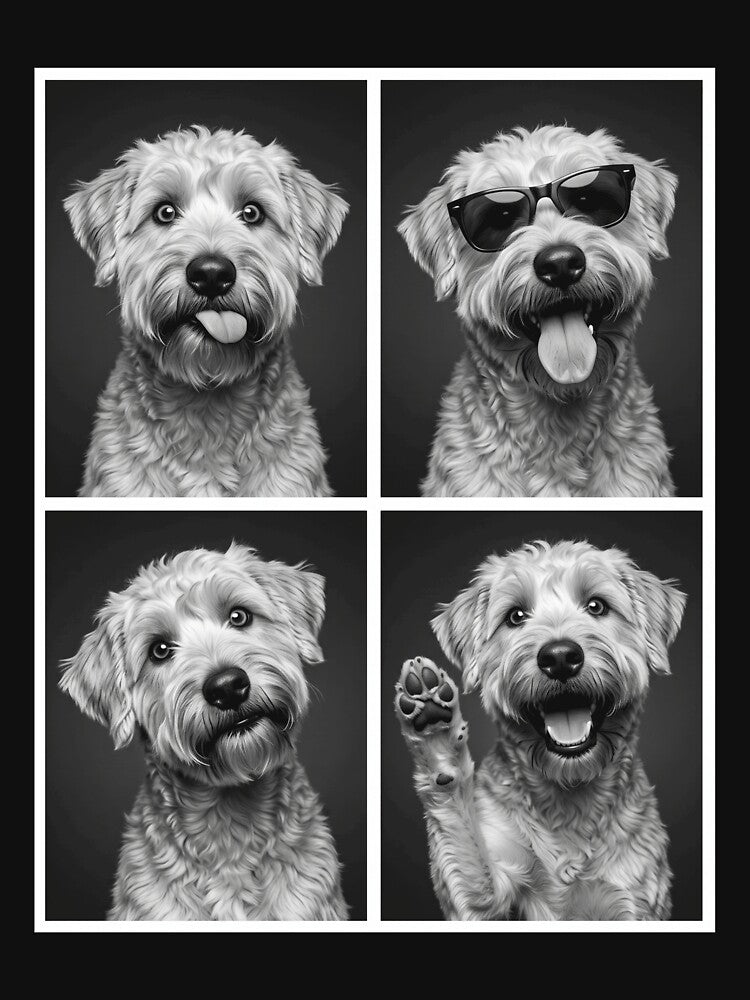 Funny Soft Coated Wheaten Terrier Selfie Photo Photobooth Dog Lover by dian-rody-crest