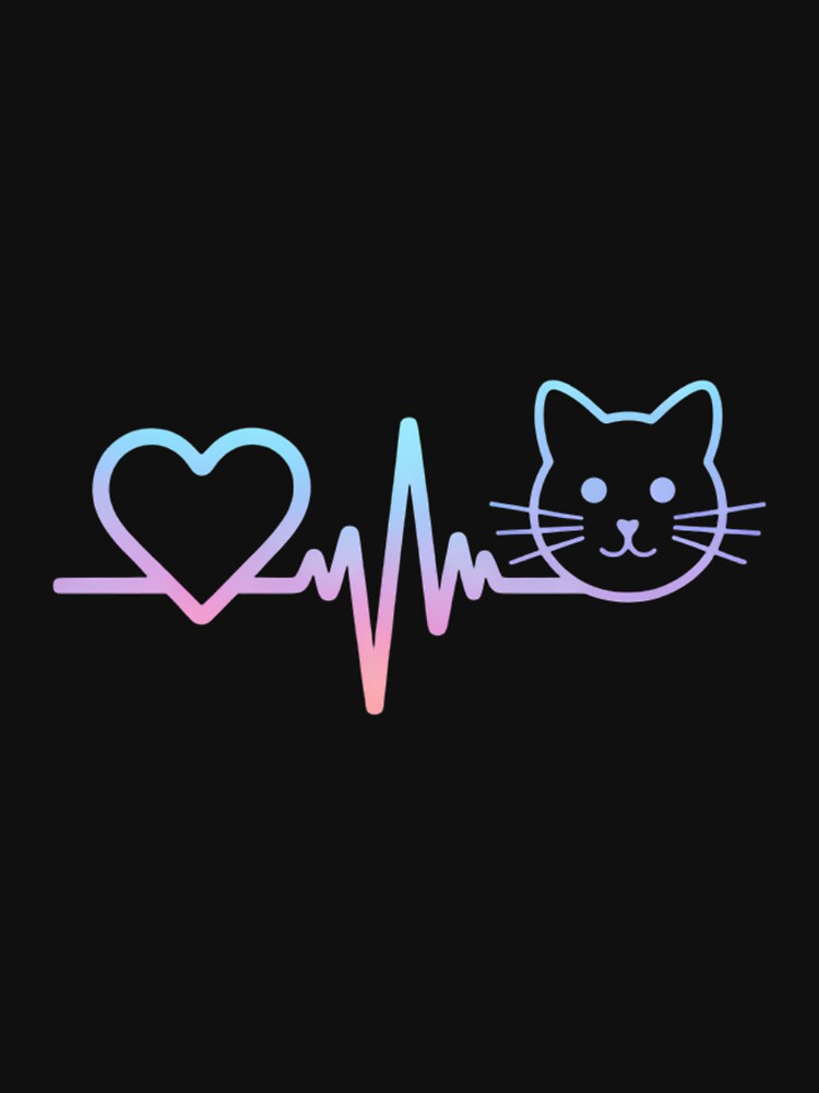 Heartbeat Cat Lover Women Animal Cute Cat by JonathalIngham