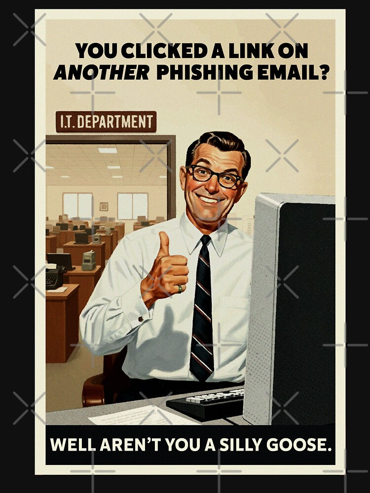 Silly Goose Tech Support IT Helpdesk Cybersecurity Print by Nerd Shizzle