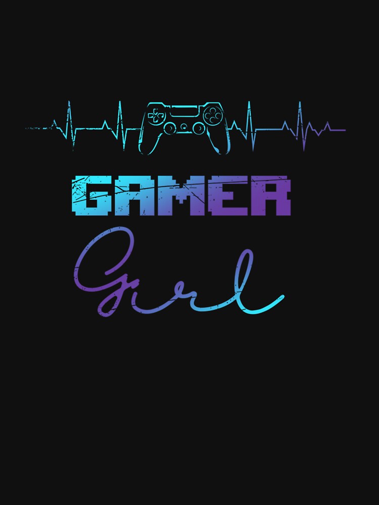 Gamer Women Girls Heartbeat Video Games Controller Gaming by taaddison50