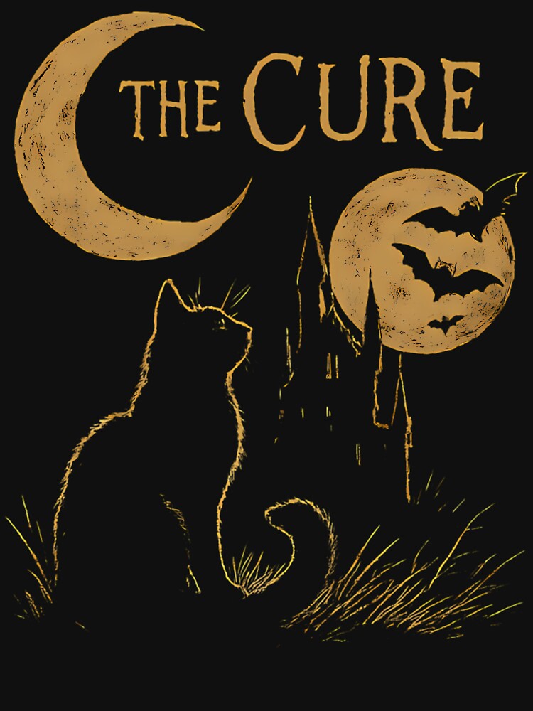 Gothic Cat And Moon The Cure by KeithArtWorks