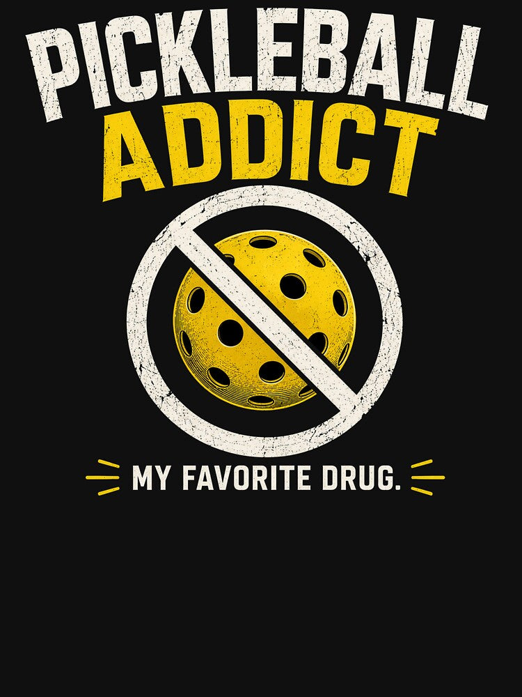 Pickleball Addict My Favorite Drug Funny Retro Pickleball Design by Bisonia