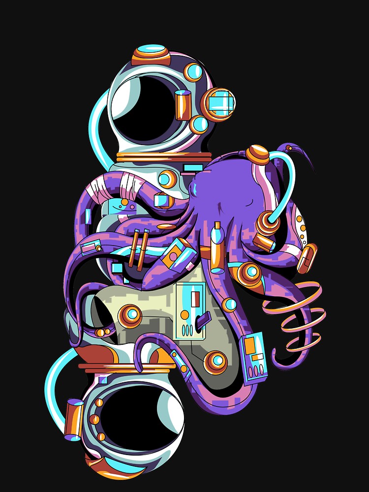 astronaut octopus by buzwin