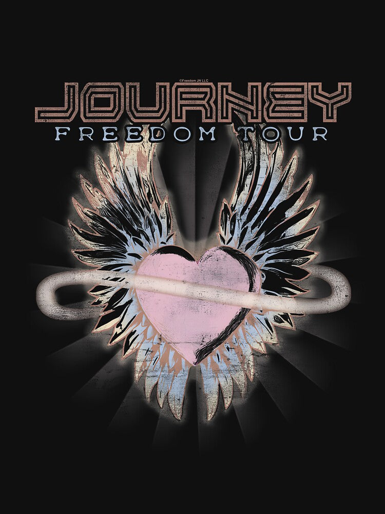 Journey Freedom Tour Pastel Heart and Logo Vintage Ban by SerafinaCesari