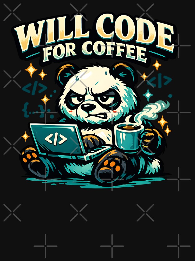 Will Code For Coffee Panda Programmer Gift Coding Coffee Lover National Coffee Day Design by ClinicalHubs