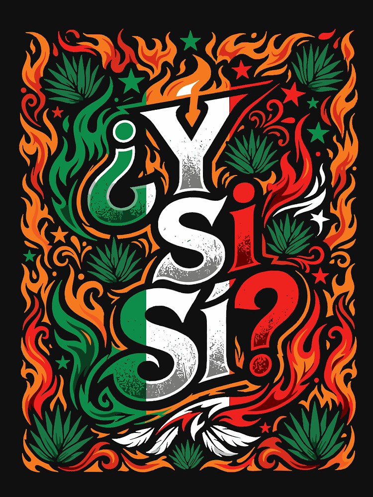 Y Si Sí Mexican Folk Art Soccer Motivational Spanish Quote by DarylPope