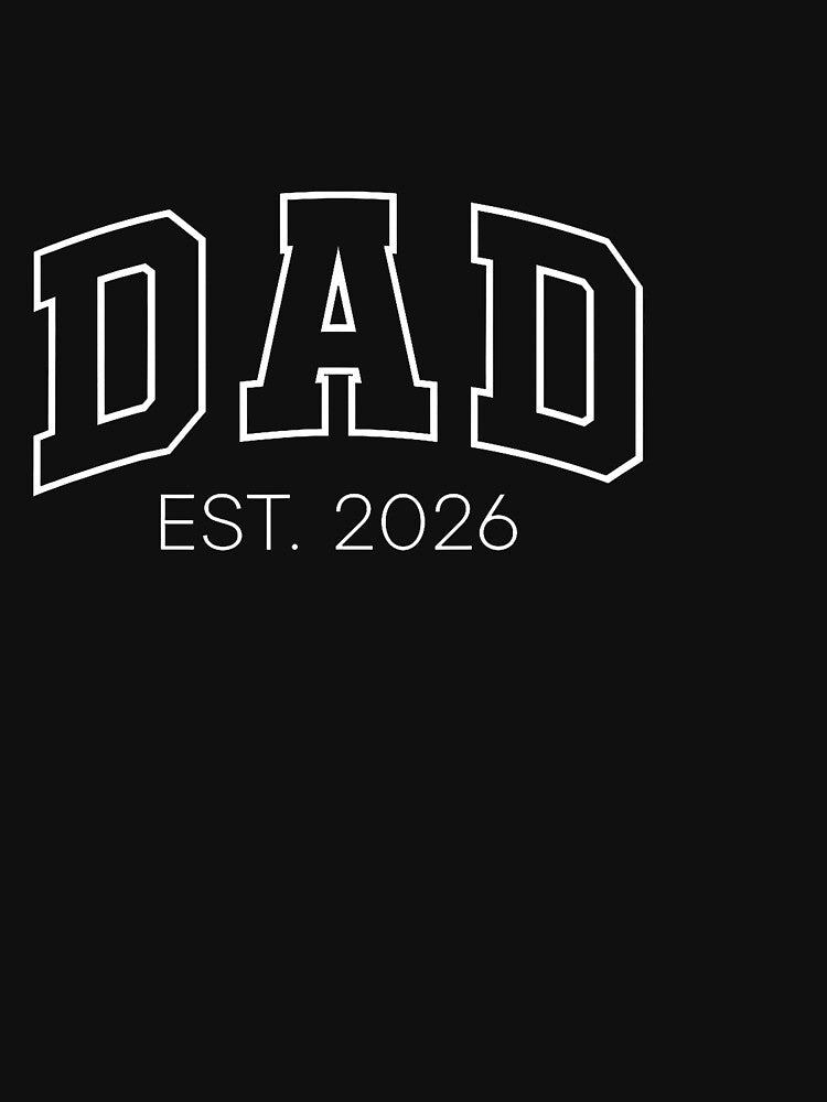 Promoted To Dad Est 2026 Lettering First Time Daddy To Be by GabrielaPeterse