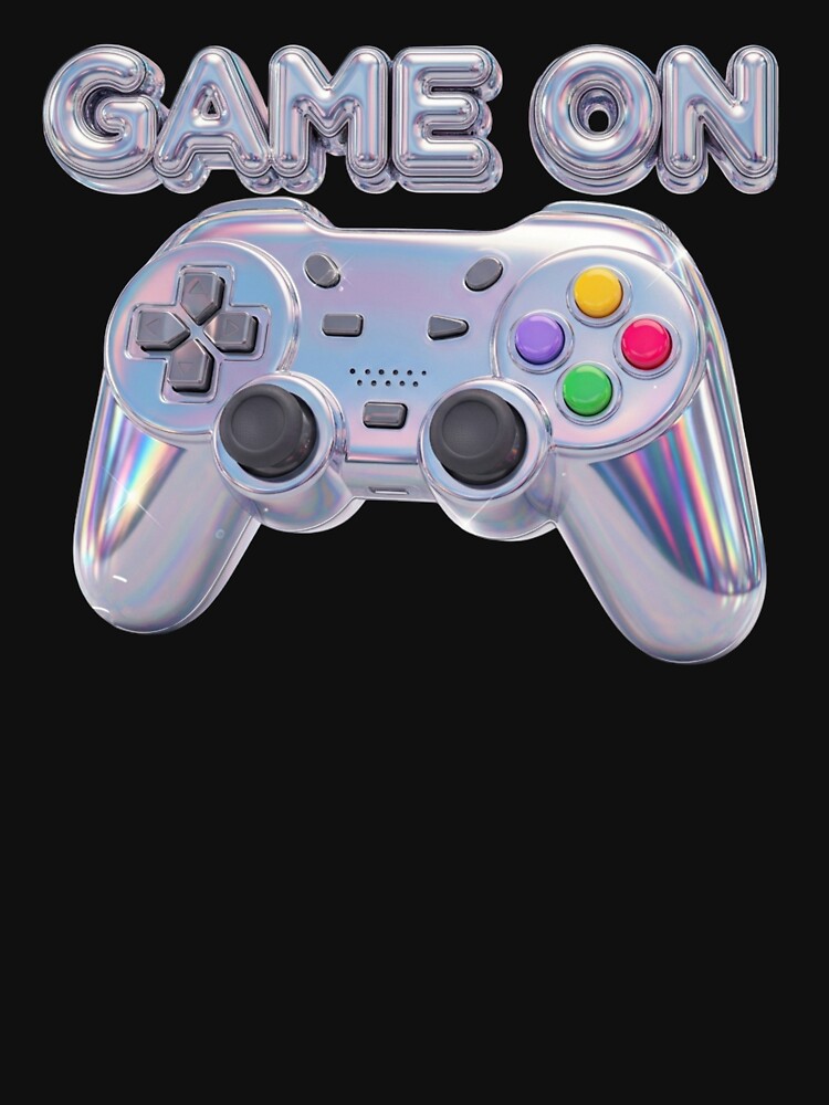 Game On Holographic Chrome Controller Aesthetic by Dzblack