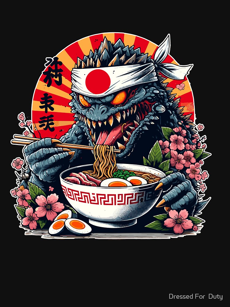 Anime Japanese Monster Kaiju Eating Ramen Manga by Dressed For  Duty