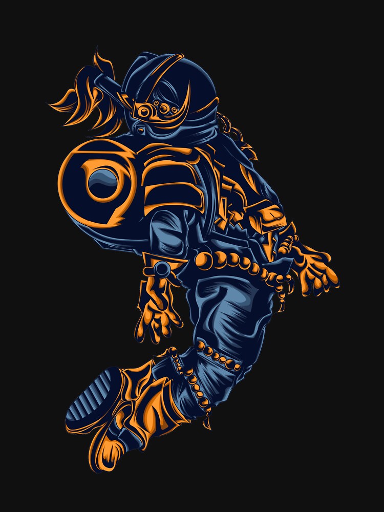 astronaut space ninja samurai by buzwin