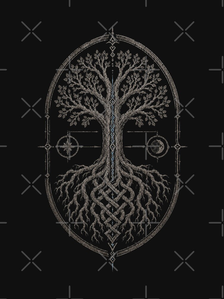 Crown Above Roots Below — Yggdrasil World Tree Art by OblivionRise