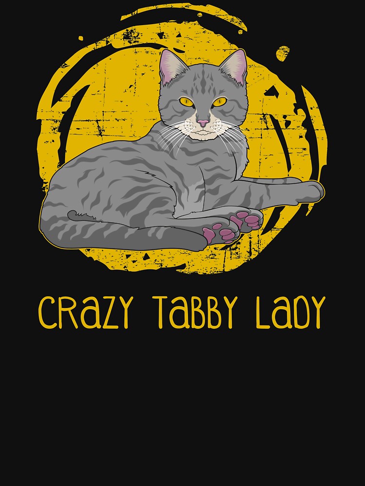 Cat Mom Crazy Tabby Lady design by jakehughes2015