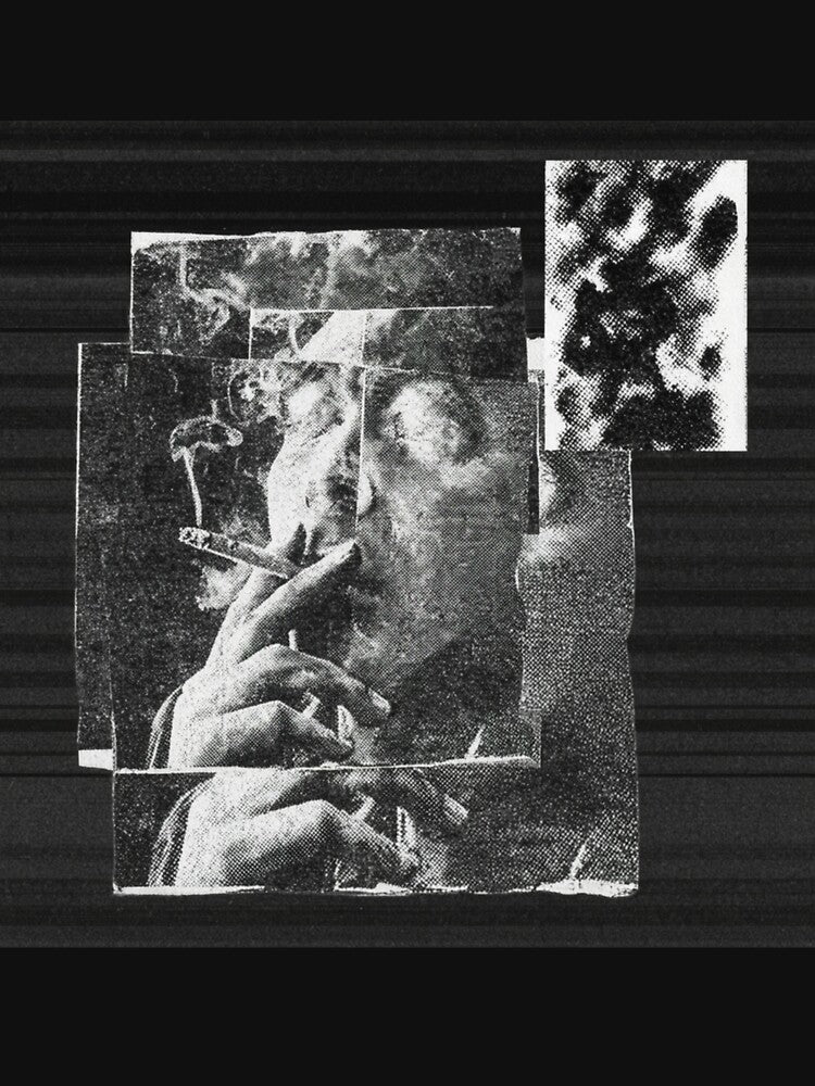 Post Punk Smoking Collage Black White Aesthetic by MetalStudio