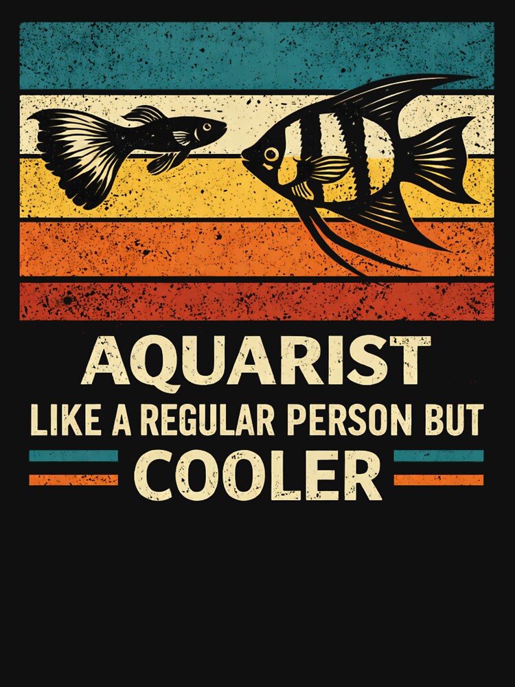 Aquarist Shirt Funny Aquarium Shirt Tropical Fish Tank Retro Vintage Fish Keeper Shirt by ZEBBEDE - Minimal Streetwear