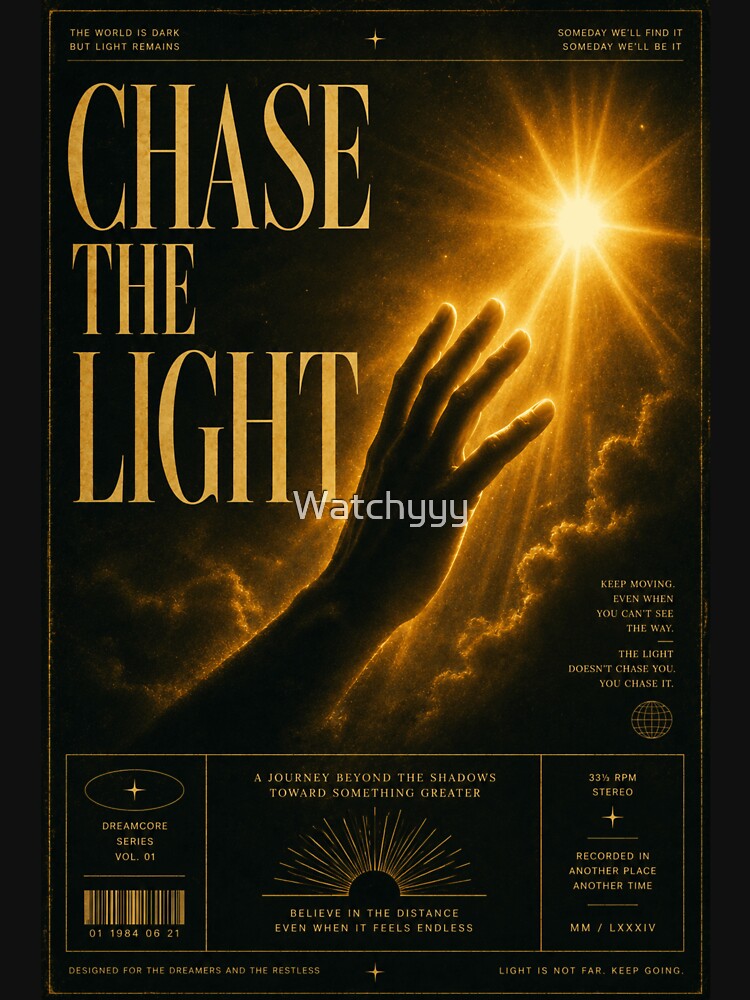 Chase The Light — Dreamcore Editorial Poster by Watchyyy