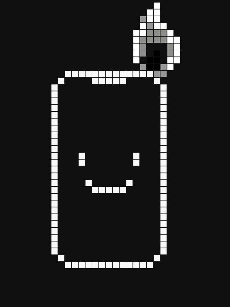 On Fire iPhone Pixel Art – Monochrome Tech Illustration by coshe