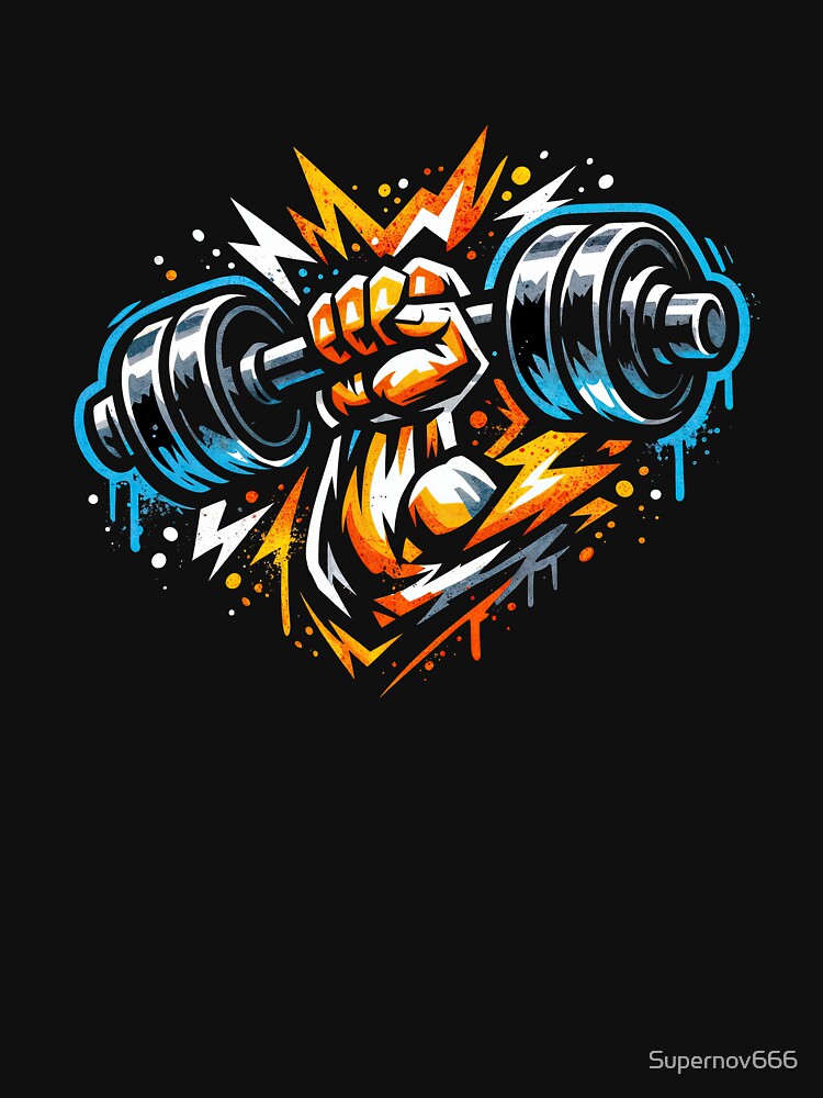 Power Surge – Dynamic Dumbbell Art by ForeverPrintsOK