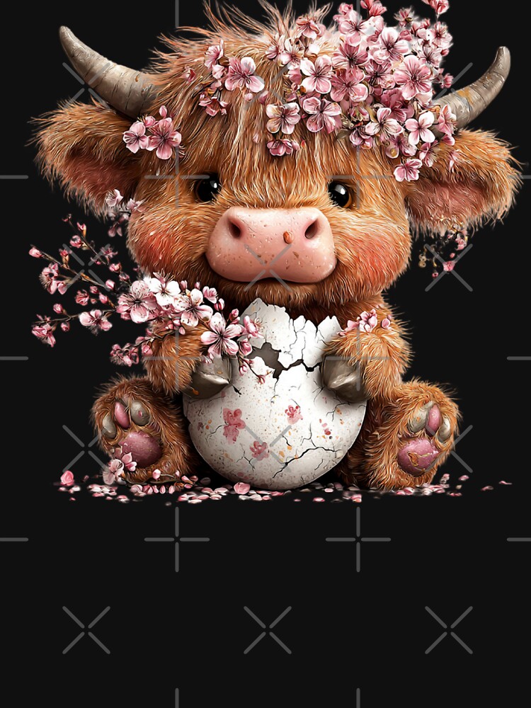 Adorable Calf with Cherry Blossoms by perijun