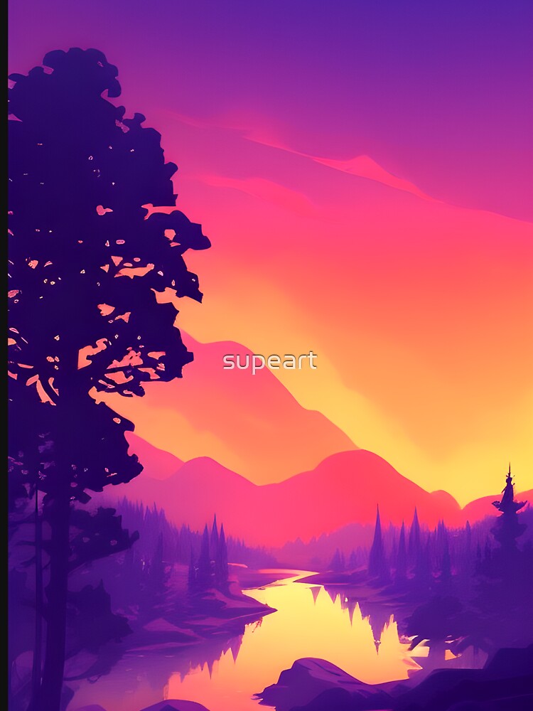 Add a Touch of Beauty and Tranquility to Your Life with Our Stunning Minimalist Forest Landscape Prints by supeart
