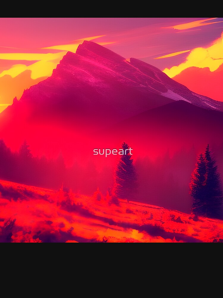 Minimalist Landscape Mountain Valley: A Stunning Addition to Your Home Decor by supeart
