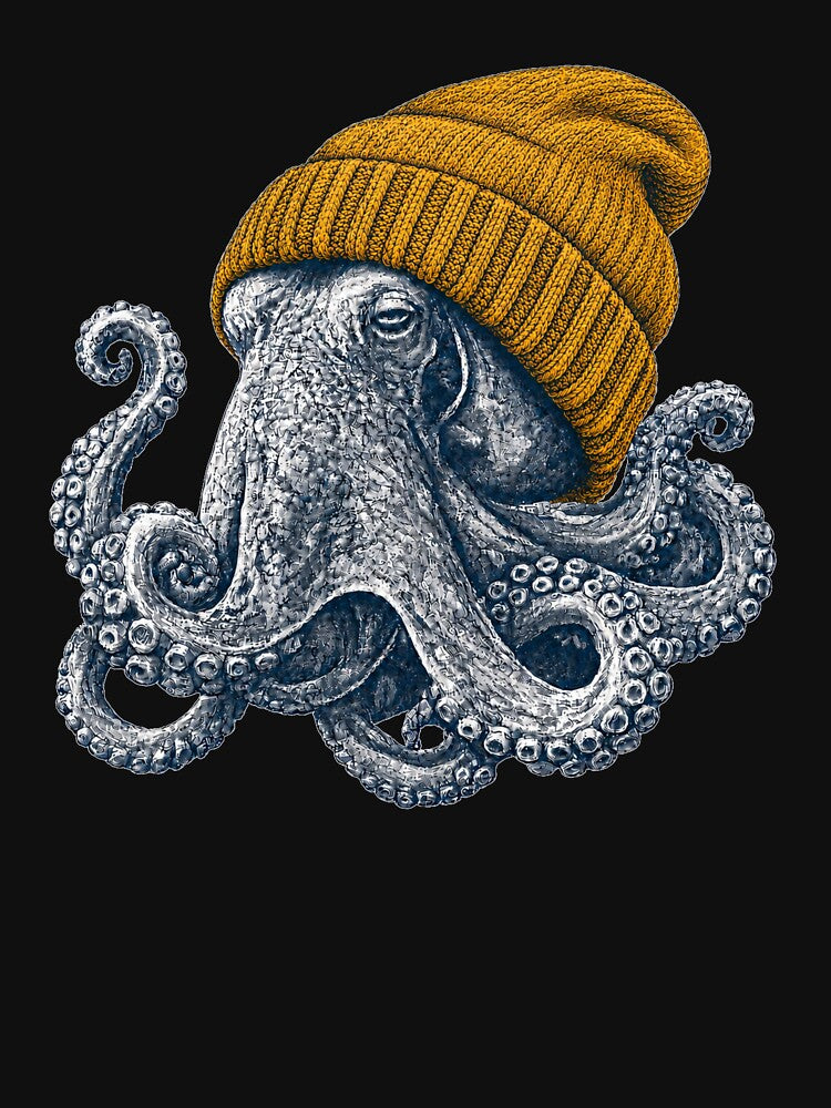 Yellow Beanie Octopus by Silvered-Wings