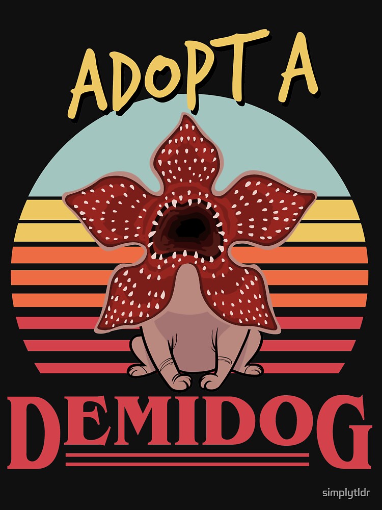 Adopt a Demodog Funny Vintage Dog Lovers Design by simplytldr