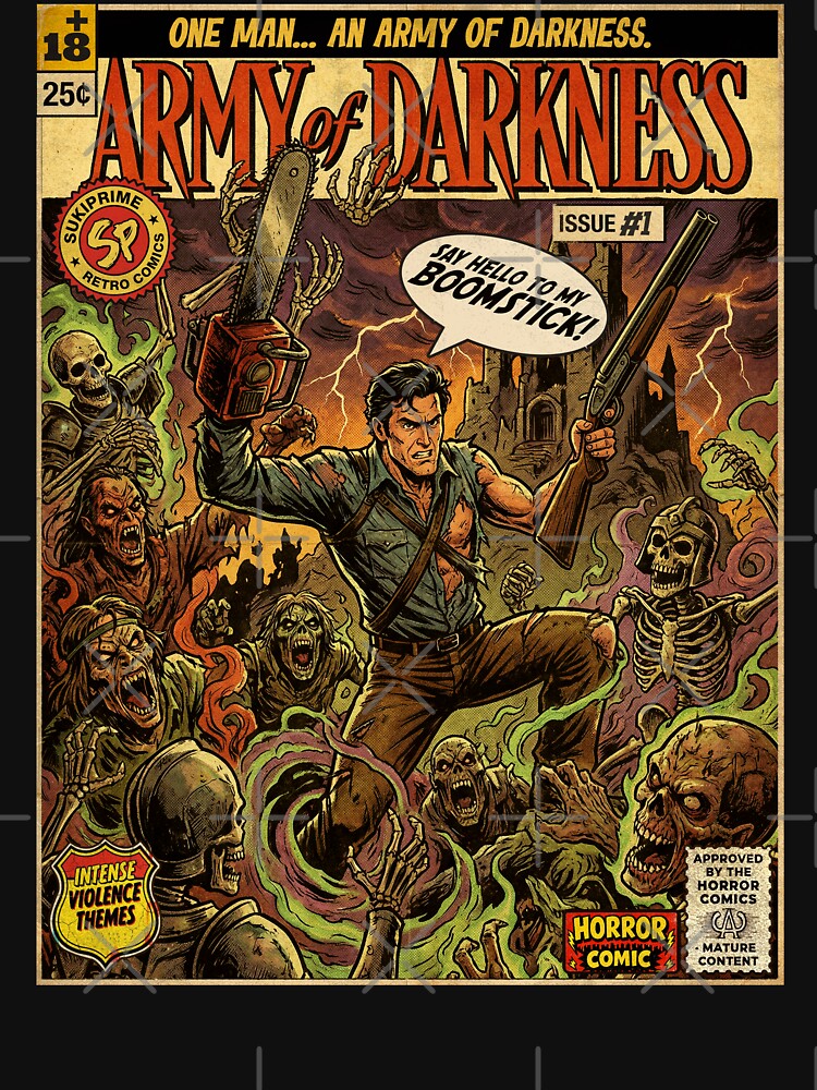 Army of Darkness Retro Vintage Comic Cover Art by Back2Collage