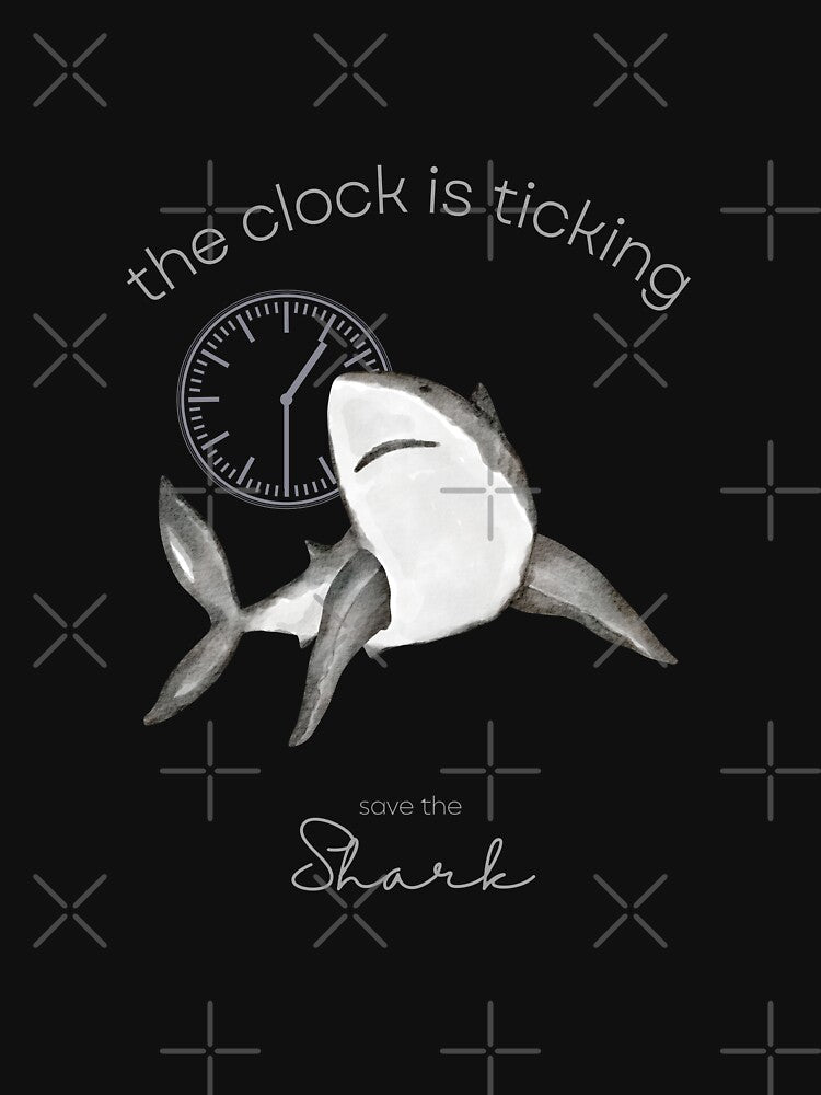 Protect The Shark Save the Shark The Clock is Ticking Apron by MagicWolfStar