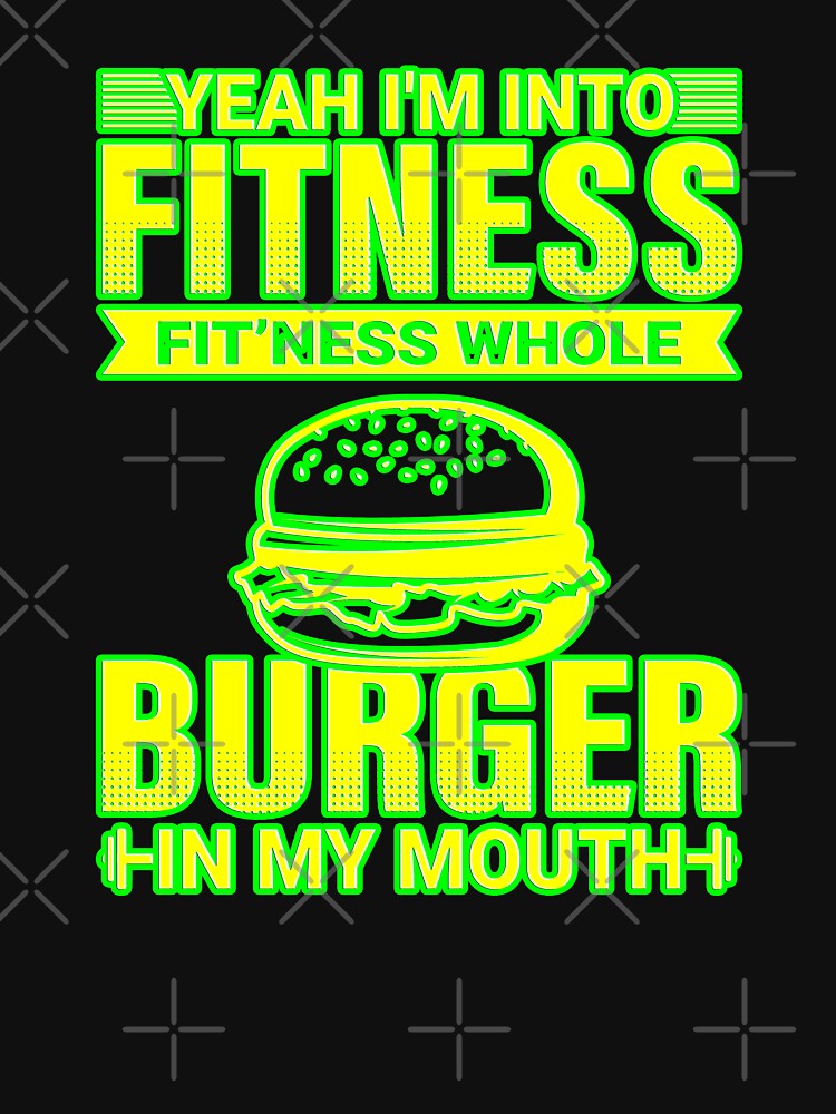 Funny Burger Lover Fitness #2 by creativerooney