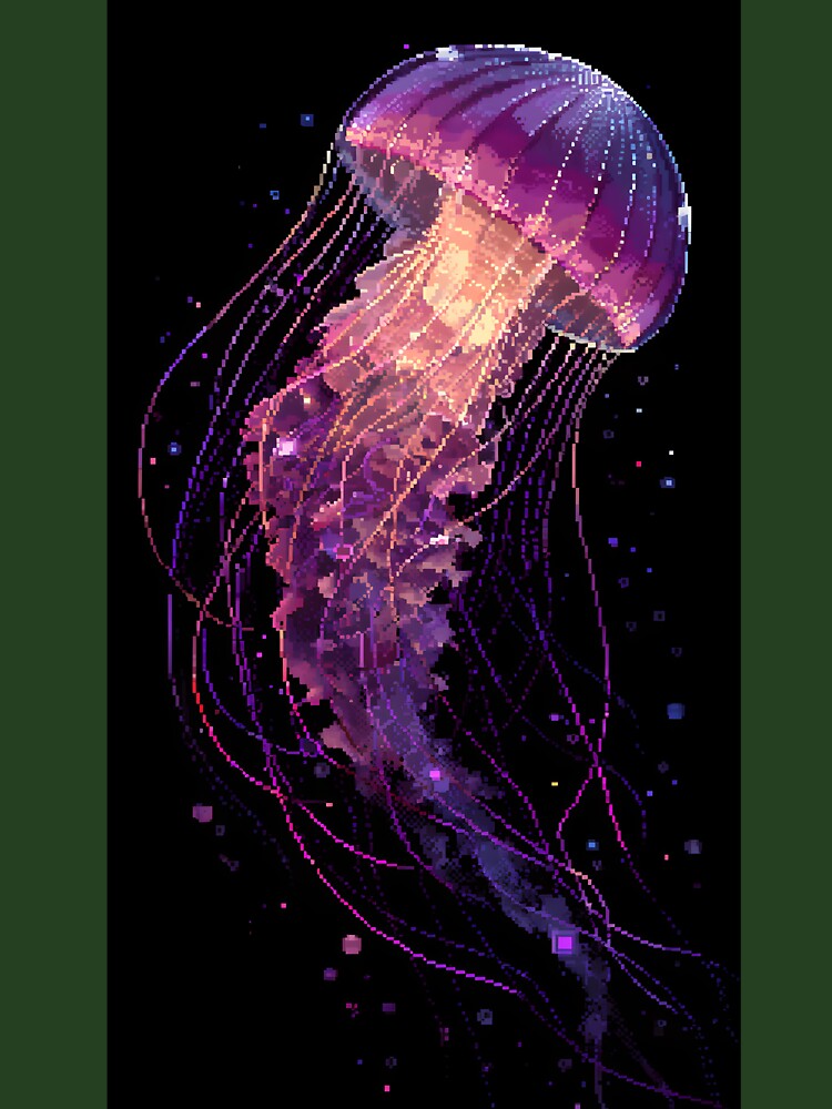 Pixel art jellyfish by ScienceRex