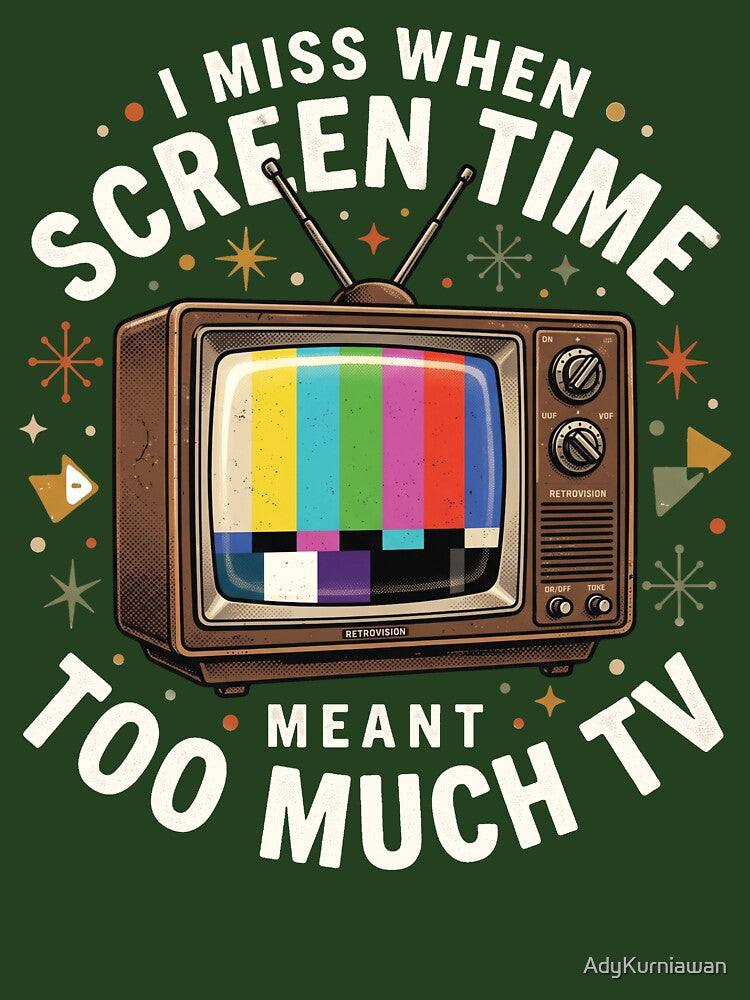 Retro Vintage TV Screen Time Nostalgia 80s 90s Pop Culture Aesthetic by AdyKurniawan