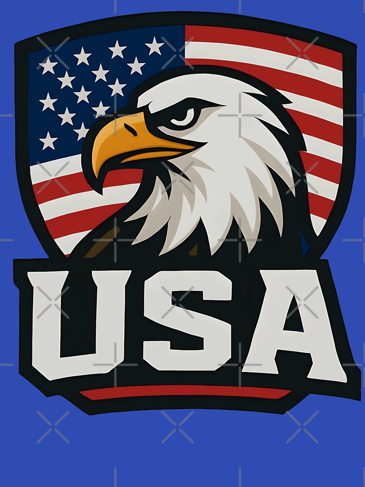 USA Bald Eagle Sports Logo T-Shirt – American Flag Emblem | 2026 World Cup Fan by legendaryskins