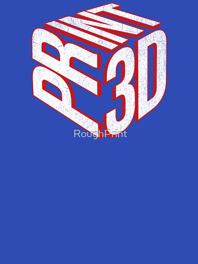 Print 3D Isometric Block Typography by RoughPrint