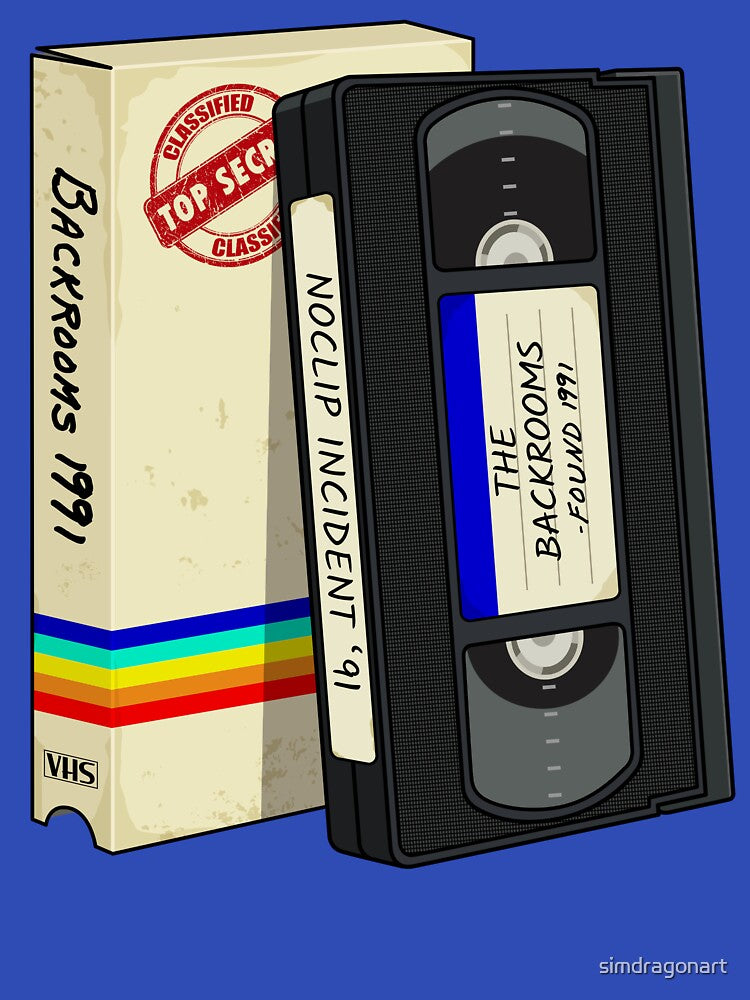 Backrooms Noclip Incident 1991 VHS Tape by simdragonart