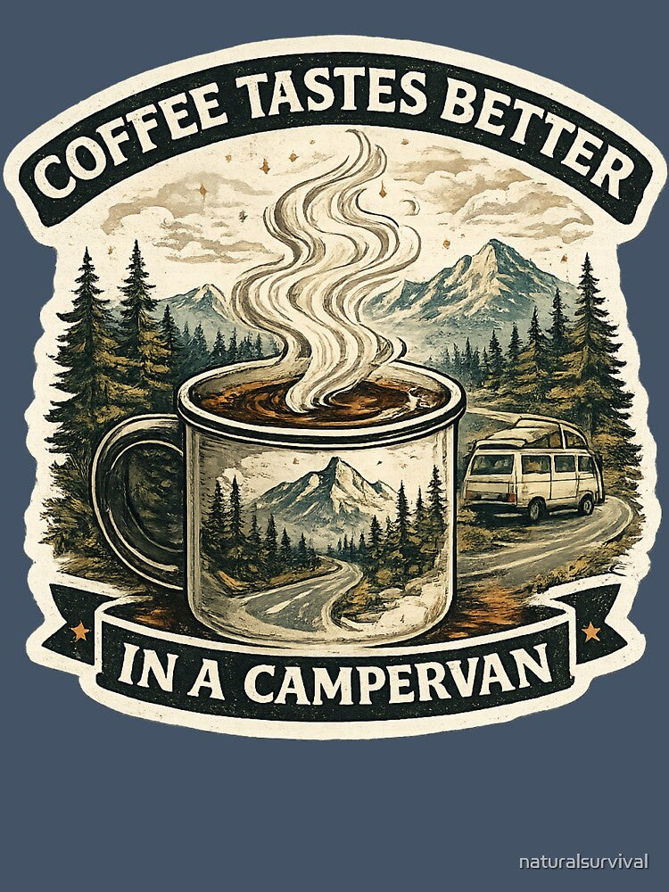 Coffee Tastes Better In A Campervan Vintage Vanlife Design by naturalsurvival