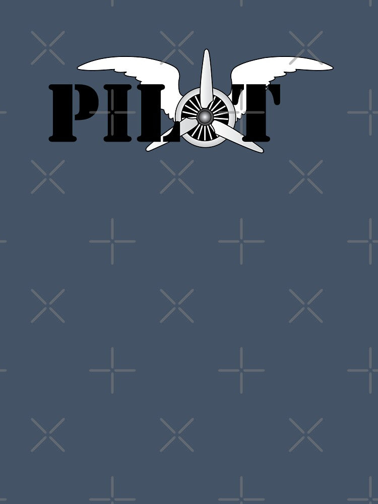 Pilot Wings Airplane Engine Propeller Typographic Design by CreativeTwins