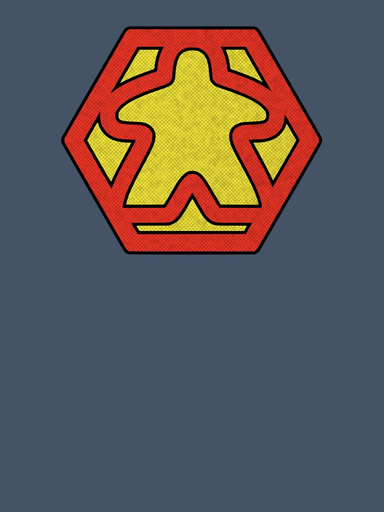 Retro Meeple Superhero Logo by TackyTime