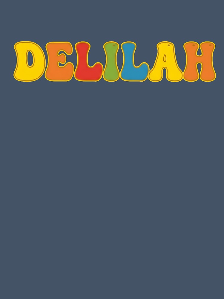 ❤️ Delilah Personalized Name Wavy Retro Shirt, Coffee Mug, Sticker Gift by HelixPedia
