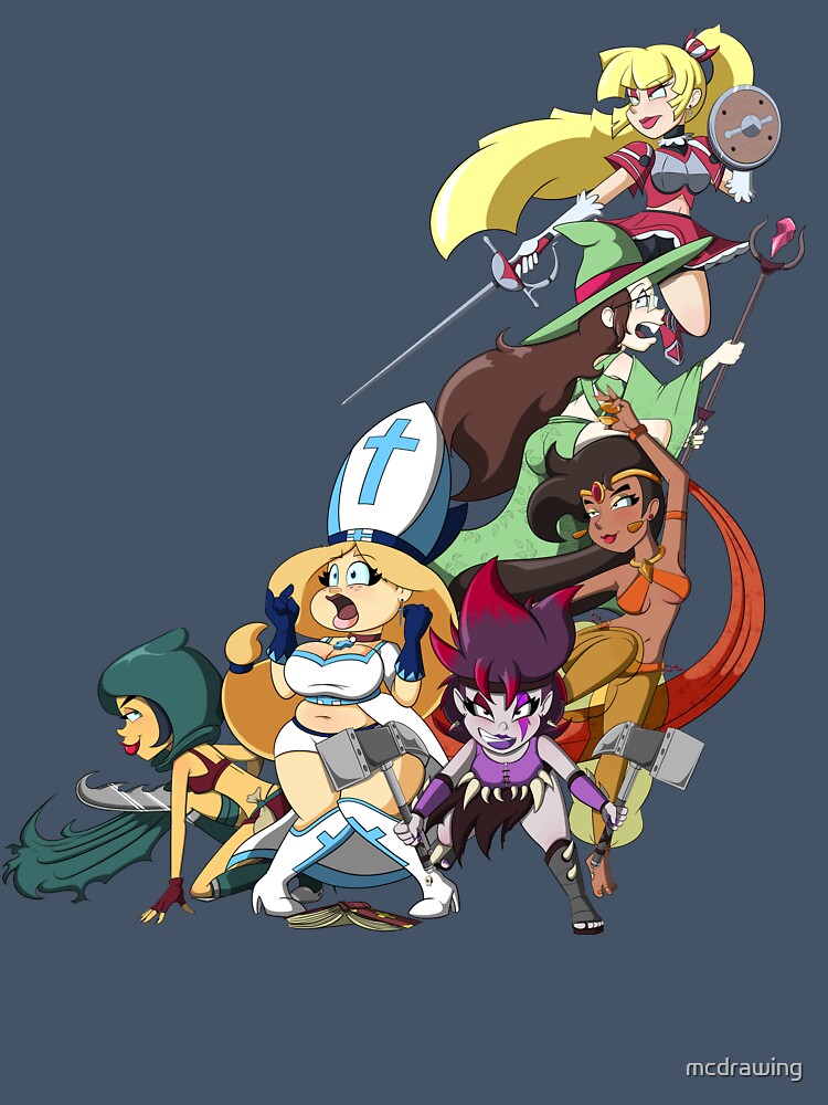 Fantasy Cartoon Pinup by mcdrawing